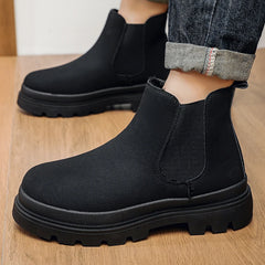 2025 High Quality Men‘s Booties Platform Ankle Chelsea Boots for Man Luxury Designer Shoes for Men Flat Heel Warm Casual Elegant