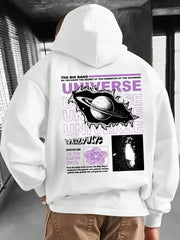 The new men's hoodie for the autumn of features street casual fashion hip-hop simplicity and 3D planet print