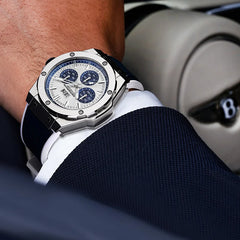 Man Mechanical Watches for Men Sport Analog Automatic Wristwatches with Silicone Strap Stainless Steel Waterproof Reloj