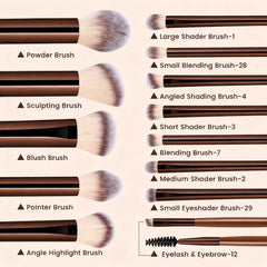 Makeup Brush Set, 13pcs/set Professional Cosmetic Brushes Kit, Travel Soft Makeup Brush Set, Concealer Brush, Detail Makeup Brus