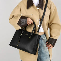 Womens Leather Tote Messenger Bag Large Capacity Style