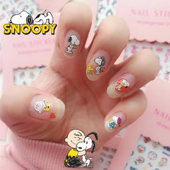 Snoopy Nail Stickers Self-adhesive Students Diy Stickers Anime Childlike Sticker Charms Manicure Decor Girl Nail Manicure Decal