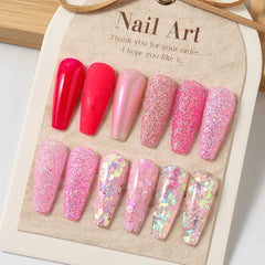 12 Colors Pink Shiny Sugar Nail Glitter Powder Fine Iridescent Flakes Holographic Chrome Nail Pigment Dust Elegant Wedding