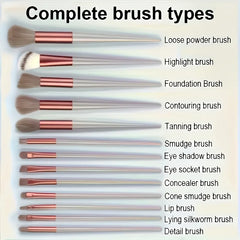 Set of 13 Soft Makeup Brushes for All Beauty Needs from Beginners to Professionals Perfect Gift for Birthday Christmas New Year