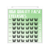 6 Rows No Glue False Eyelashes Individual Lashes Cluster Eyelash Extensions For Women Fashion Show Dance Wedding Daily Makeup