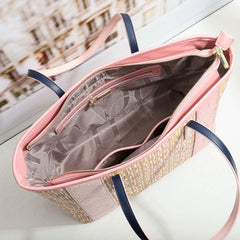 Luxury Women's Tote Bag 2026 New Arrival - Premium Texture, Large Capacity, Designer Alphabet Print, Niche Style