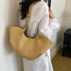 Womens PU Leather Tote Bag Large Shopper Style