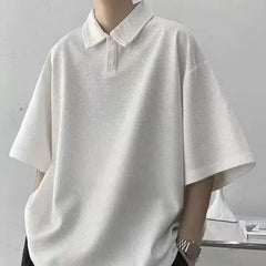 POLO Men Short-sleeved Summer New Heavyweight Couple Loose American Five-point Fashion Brand T-shirt