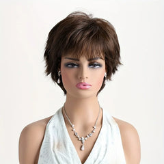 Women's short curly hair synthetic wigs, suitable for daily use, parties, and as costume wig accessories
