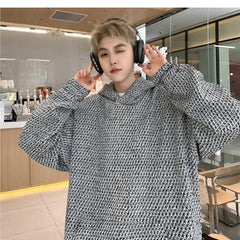 Men Hoodies Autumn New Knitted Coat Mens Sweatshirt Fashion Streetwear Casual Men's Loose Breathable Pullovers Brand Hoody