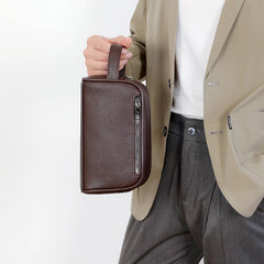 High Quality Soft PU Leather Clutches Fashion Men Business Clutch Bags Purses Storage Wallet Birthday Gift for Men Handbags