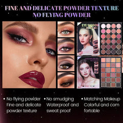 makeup magic book, including eye shadow, lip gloss, powder blusher, highlight, a complete set of makeup magic book, an ideal gi