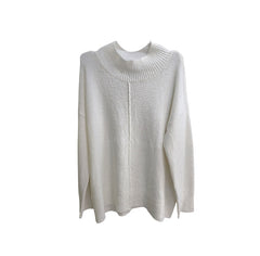 Elegant Warmth Oversized Turtleneck Sweater For Modern Women
