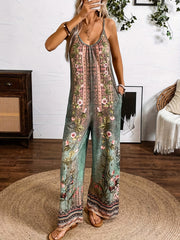 Tribal Printed Sleeve Jumpsuit