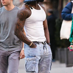 Sleeveless Threaded Vest