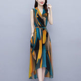 Plus Size Sleeveless Waist-tight Dress Women