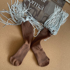 Girls Sequins Tassel Calf Socks