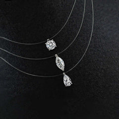 Fish Line 925 Silver Collarbone Necklace
