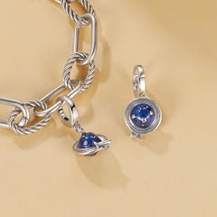 S925 Sterling Silver Beads New Diy Ornament Buckle Open And Close Universal Travel Pendant