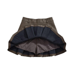 Vintage Skirt Female Leather Skirt Autumn