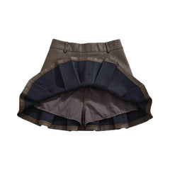 Vintage Skirt Female Leather Skirt Autumn