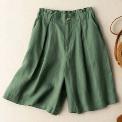 Fashion Personality Cotton Linen Thin Shorts Women