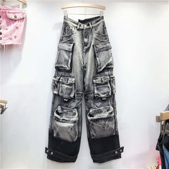Workwear Paratrooper Casual Jeans Women's Fashion