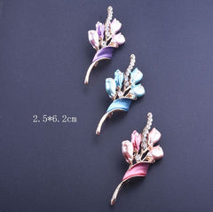 Gorgeous Tulip Flower Brooch, Rustic Style, Small Bouquet, Exquisite Brooch, High-end Feel, Anti Glare Collar Pin Brooch, Clothing Accessories
