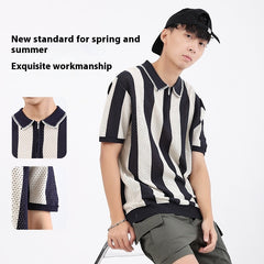 Ice Silk Sweater Short Sleeve Summer Men's