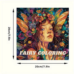 Fairy coloring book for adults – intricate fairy design stress relief page