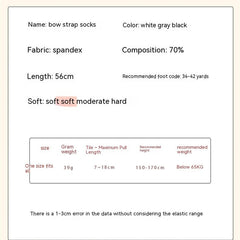 Ballet Style Bow Bandage Stockings Sweet Cool Girl Bunching Socks