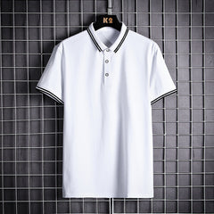 Wheat Polo Shirt Men's Business Simplicity Gentleman British Short-sleeved Lapel T-shirt Polo Shirt Men's Summer