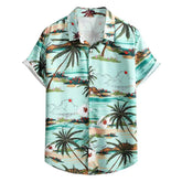Hawaiian Men's Summer 3D Printed Short-sleeved Shirt