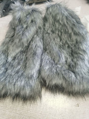 Fur Boot Cover Grass Short Fur Foot Sock