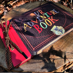 Adventure photo album scrapbook – rope tether closure rustic design