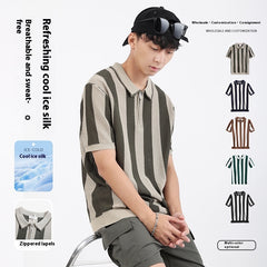 Ice Silk Sweater Short Sleeve Summer Men's