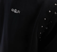 Niche Deconstruction Lace-up Cutout Short Sleeve