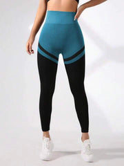 Women's High Waist Tight Color Matching Yoga Pants