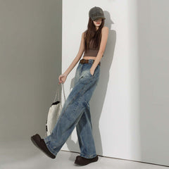 High Waist All-matching Sickle Jeans For Women