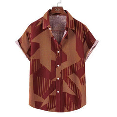 Men's Short-sleeved Shirt Casual Printing