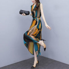 Plus Size Sleeveless Waist-tight Dress Women