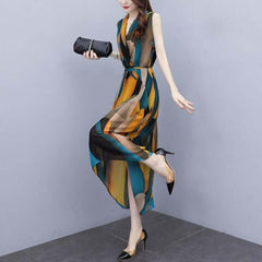 Plus Size Sleeveless Waist-tight Dress Women