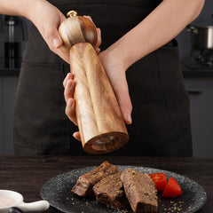 Wood and ceramic spice grinder – solid seasoning salt pepper peppercorn