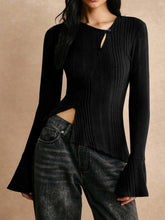 Casual Stitching Long Sleeve Button T-shirt