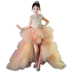 Evening Dress Girls Princess Children's Tail
