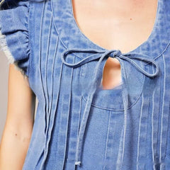 Ins Loose Casual Organ Pleats Suspender Shorts