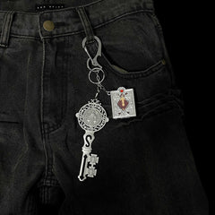 Creative Waist Hollow-out Combination Keychain High-grade Accessories