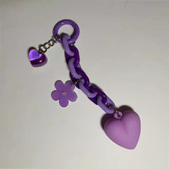 Creative Peach Heart Jelly Love Keychain