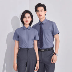 Bamboo Fiber Business Short Sleeve Non-ironing Stretch Shirt