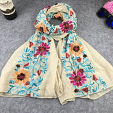 Indian Nibor Cotton And Linen Scarf